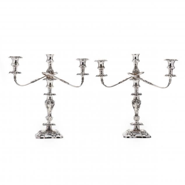 A PAIR OF AMERICAN SILVERPLATE