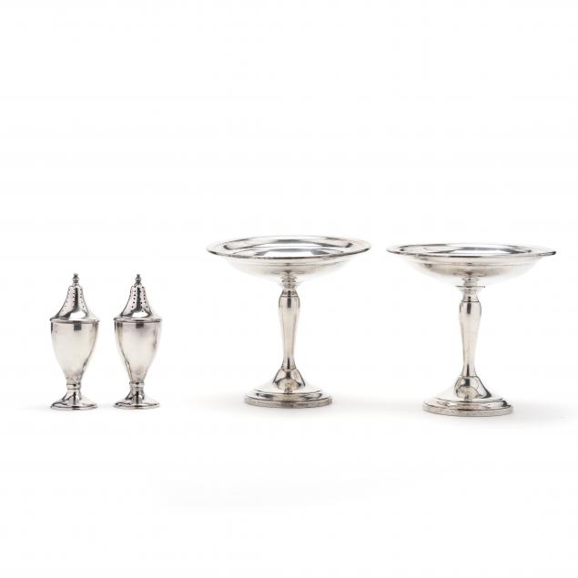 FOUR STERLING SILVER TABLE ACCESSORIES 346ca9