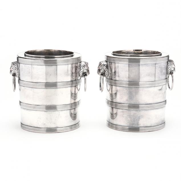A PAIR OF ANTIQUE ENGLISH SILVERPLATE