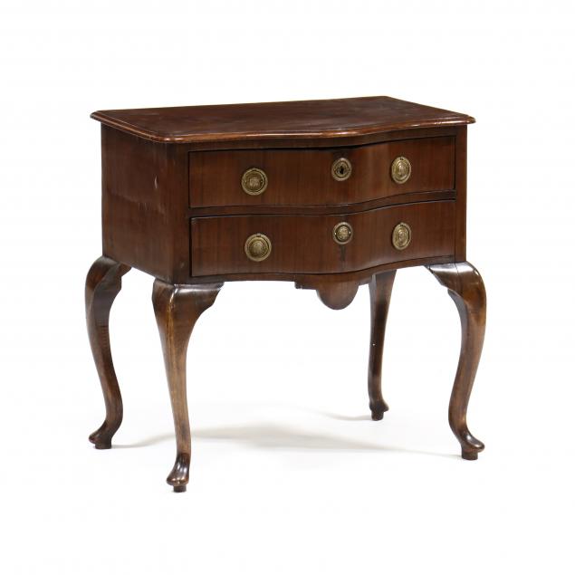 QUEEN ANNE STYLE MAHOGANY TWO DRAWER 346d1a