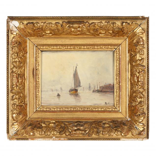 AN ANTIQUE ENGLISH SCHOOL MARITIME PAINTING