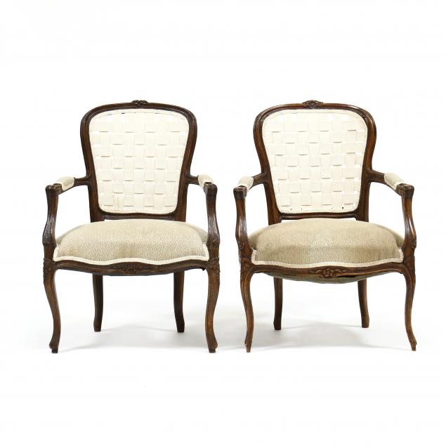 PAIR OF LOUIS XV STYLE FAUTEUIL