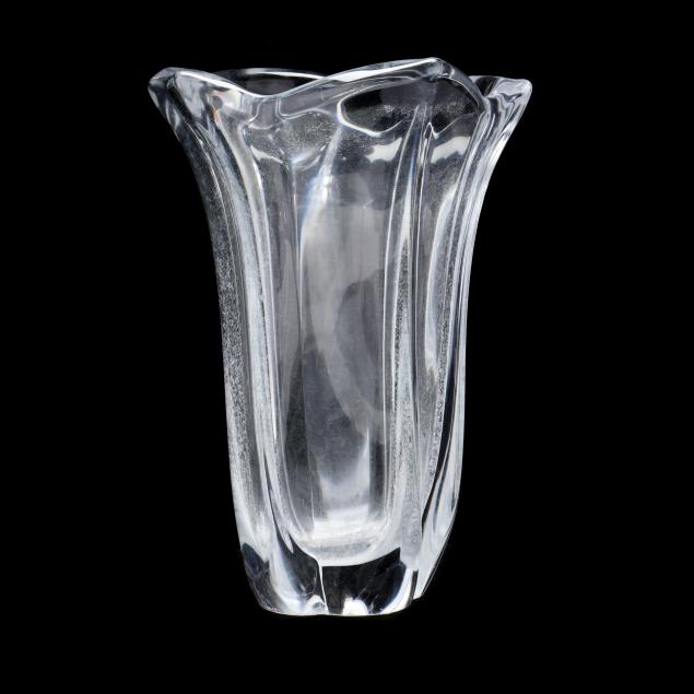 DAUM LARGE CRYSTAL VASE France  346e22