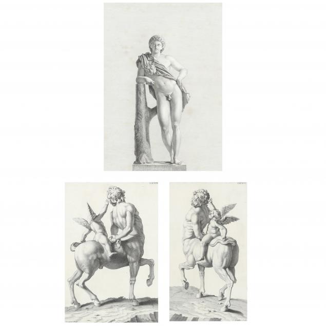 THREE ANTIQUE ENGRAVINGS OF ROMAN