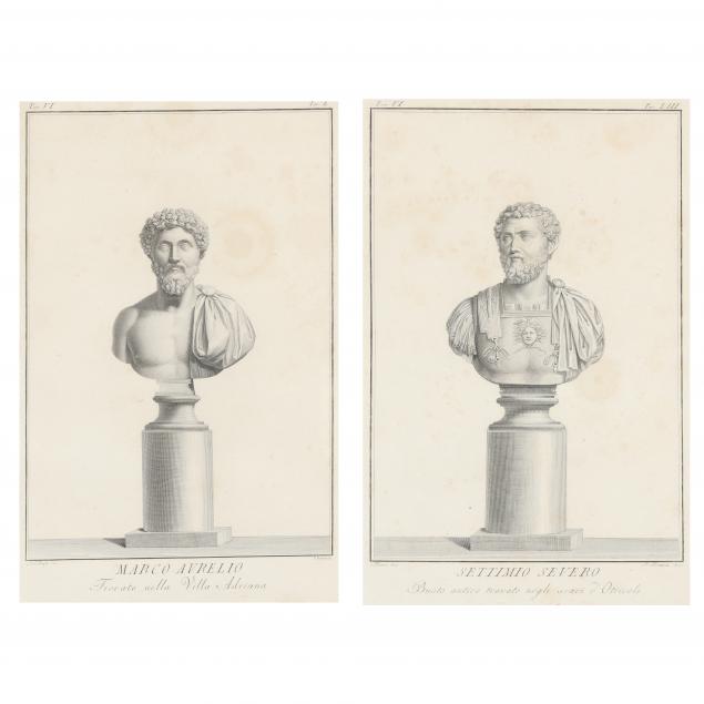 TWO ANTIQUE ENGRAVINGS OF ROMAN