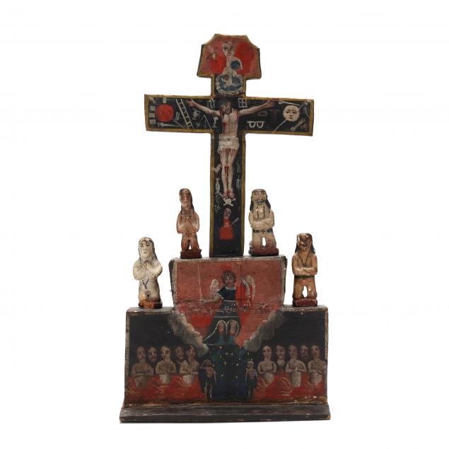 ANTIQUE SPANISH COLONIAL CARVED CROSS