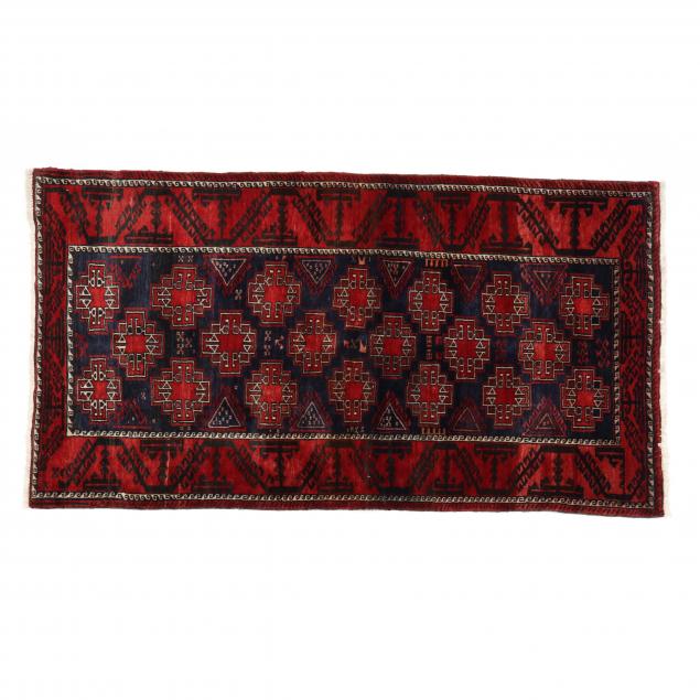 BALUCH AREA RUG Navy blue field,