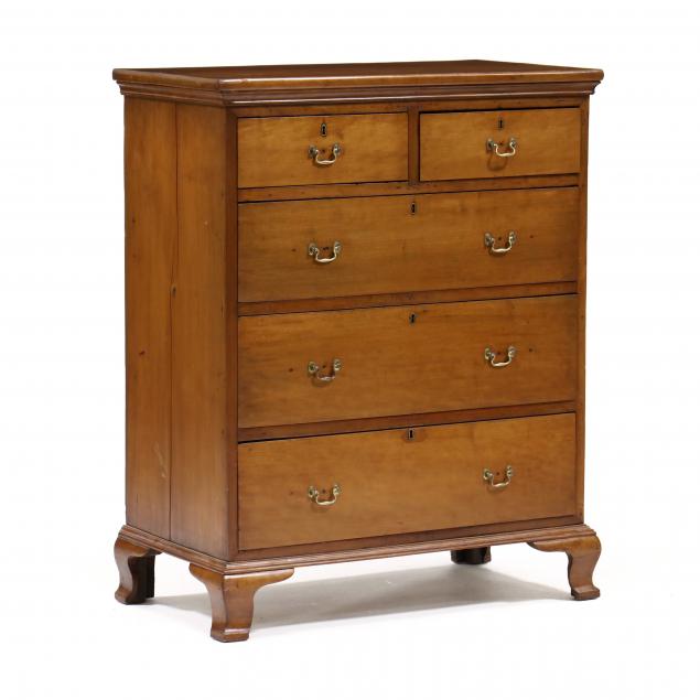 SOUTHERN CHIPPENDALE CHERRY CHEST 346f6f