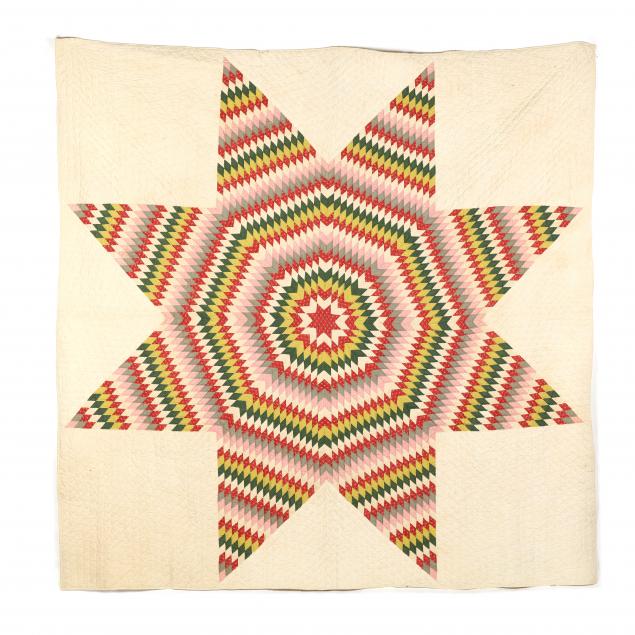 VINTAGE EIGHT POINT STAR QUILT 346f92