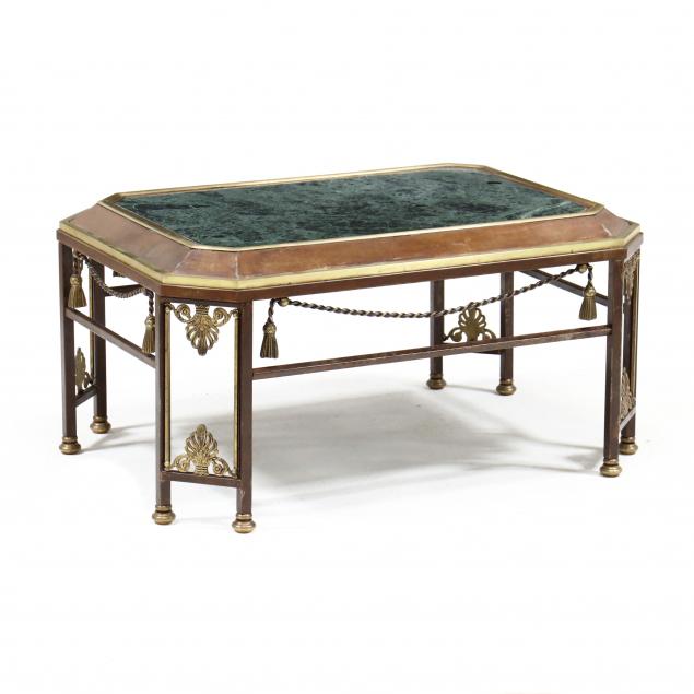 LA BARGE, REGENCY STYLE MARBLE TOP AND