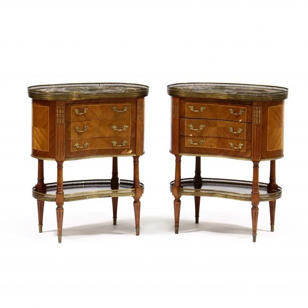 LOUIS XVI STYLE PAIR OF MARBLE