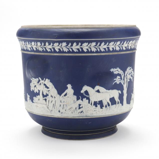 TUNSTALL, ENGLAND JASPERWARE JARDINIERE