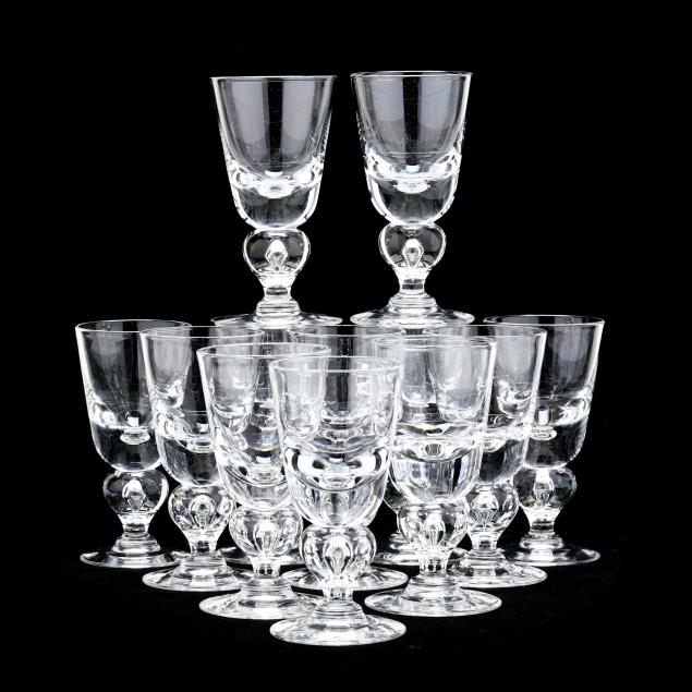 STEUBEN, SET OF TWELVE CRYSTAL