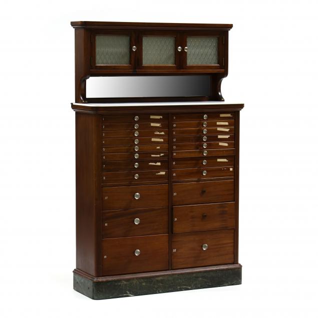 ANTIQUE MAHOGANY DENTAL CABINET 347069