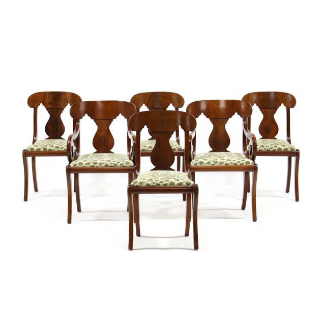 BIGGS, SET OF SIX MAHOGANY CLASSICAL