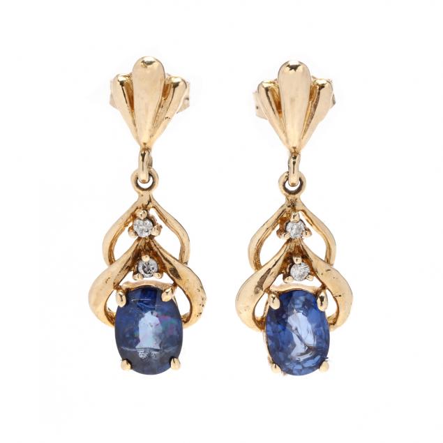 GOLD AND SAPPHIRE EARRINGS The 3470eb