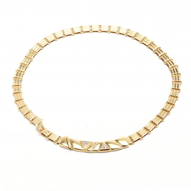 GOLD AND DIAMOND NECKLACE MANFREDI 3470ef