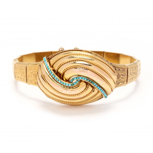 GOLD AND TURQUOISE BRACELET Bracelet