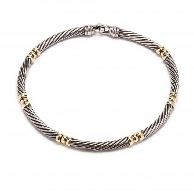 STERLING SILVER AND GOLD COLLAR