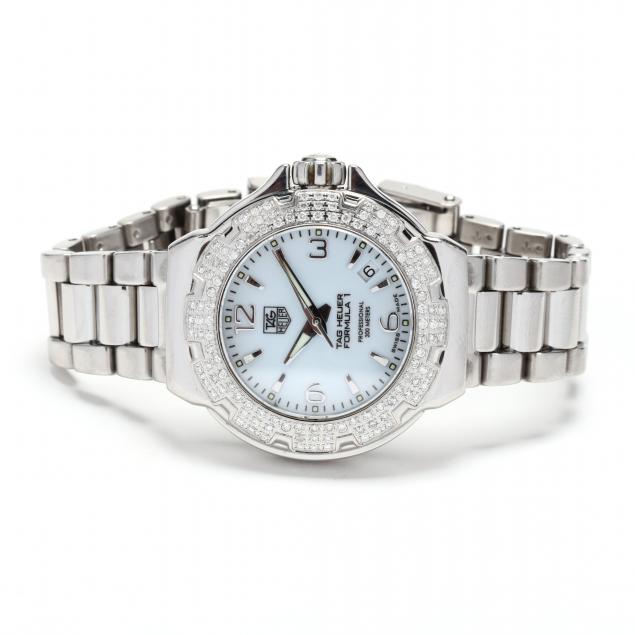 STAINLESS STEEL AND DIAMOND WATCH  347191