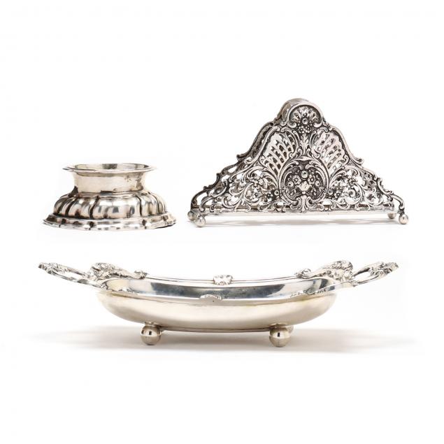 THREE CONTINENTAL SILVER TABLE 3471bb