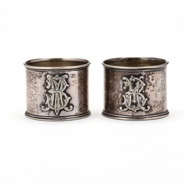 PAIR OF RUSSIAN SILVER NAPKIN RINGS 3471c6