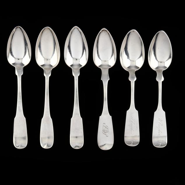 SIX AMERICAN COIN SILVER SPOONS  3471f4