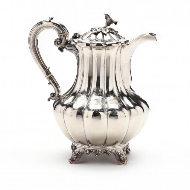 A GEORGE IV SILVER COFFEE POT Mark