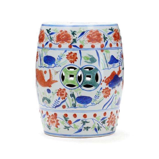 A CHINESE PORCELAIN GARDEN STOOL 347287