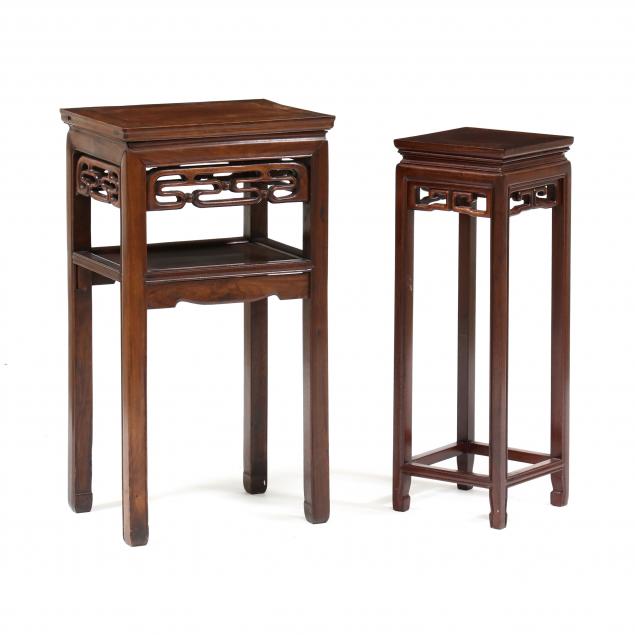 TWO CHINESE HARDWOOD ASIAN SIDE 3472a5