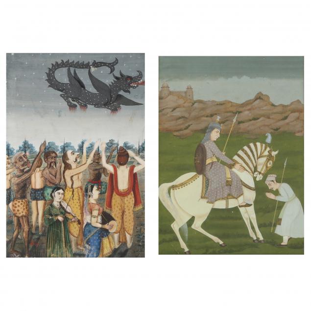 TWO INDIAN MINIATURE PAINTINGS 3472be