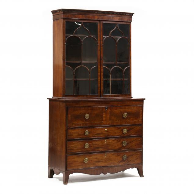 GEORGE III MAHOGANY BUTLER S BUREAU 3472cd