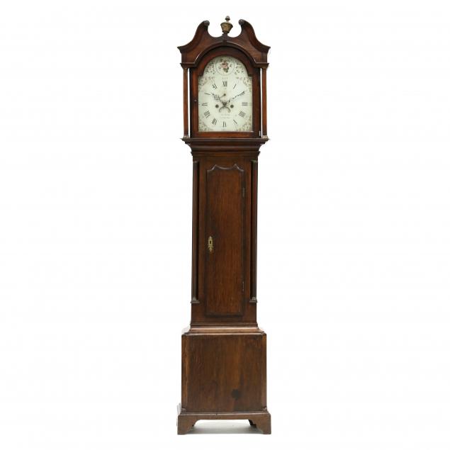 GEORGE III OAK TALL CASE CLOCK 3472da