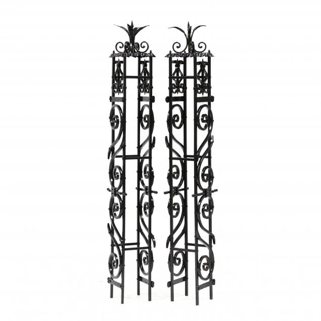 PAIR OF PAINTED IRON ARCHITECTURAL 34734a