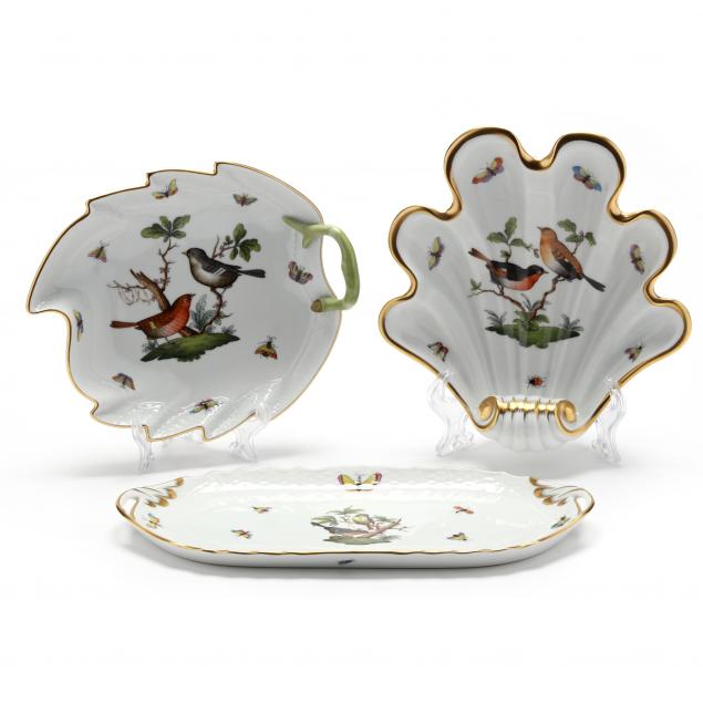 THREE HEREND PORCELAIN ROTHSCHILD 347377