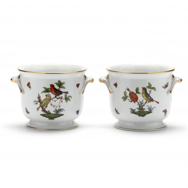 PAIR OF HEREND PORCELAIN ROTHSCHILD