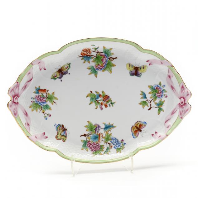 HEREND PORCELAIN TRAY QUEEN VICTORIA 347380