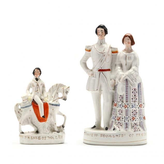 TWO STAFFORDSHIRE PORTRAIT FIGURINES 34739a