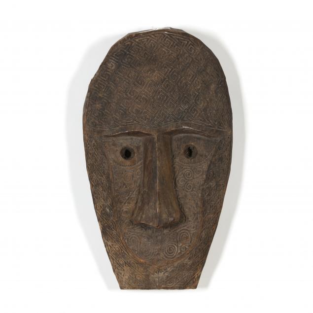 POLYNESIAN CARVED WOOD FACE  Early