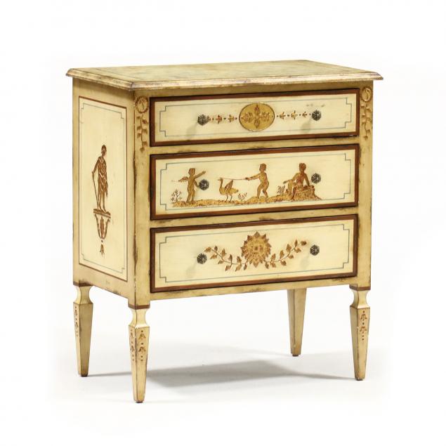 ITALIANATE PAINTED BEDSIDE CHEST 347400