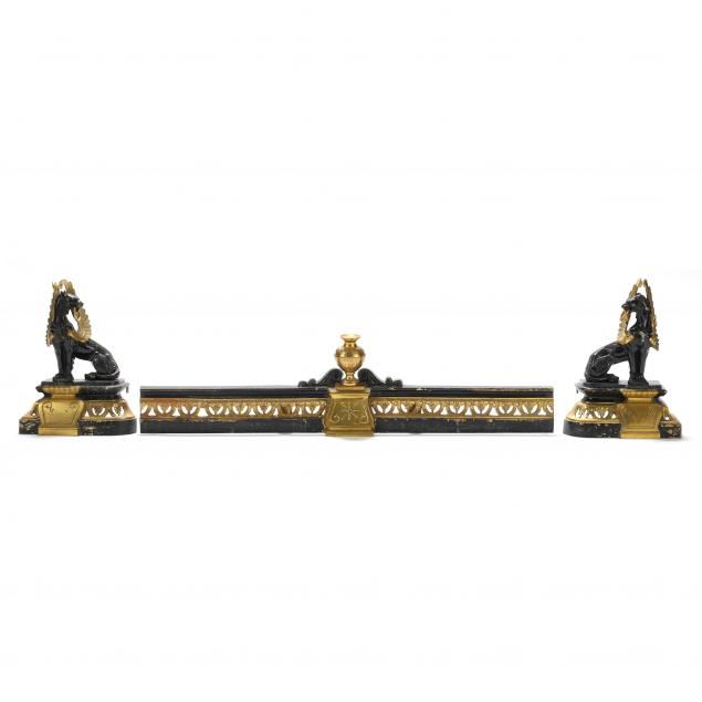 EGYPTIAN REVIVAL EBONIZED BRASS