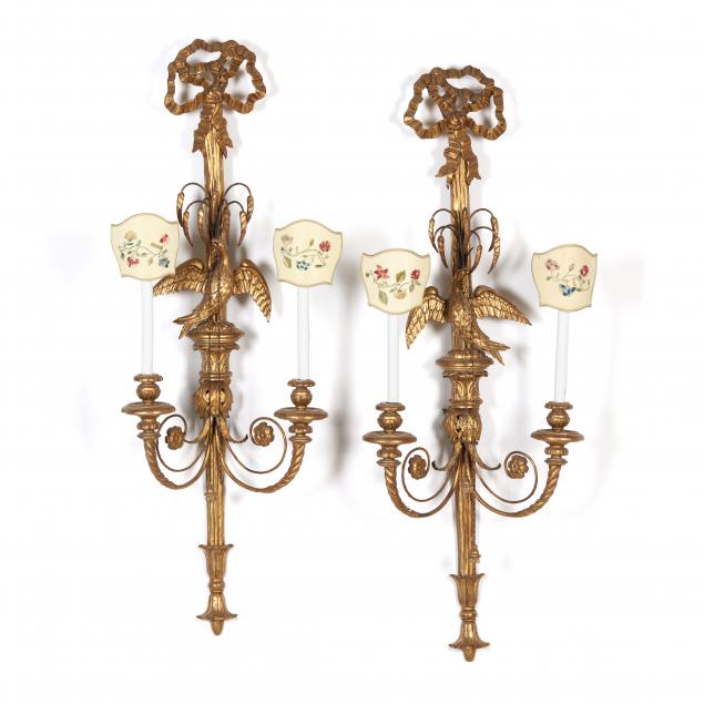 PAIR OF ITALIAN GILTWOOD PHOENIX