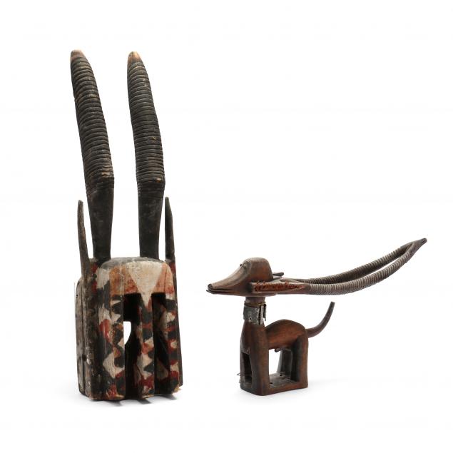 MALI, DOGON HORNED MASK AND CHIWARA