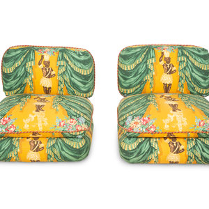 A Pair of Custom Upholstered Slipper 3474b7