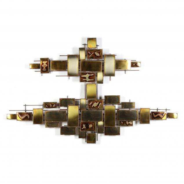 CURTIS JERRE BRUTALIST BRASS WALL 347568