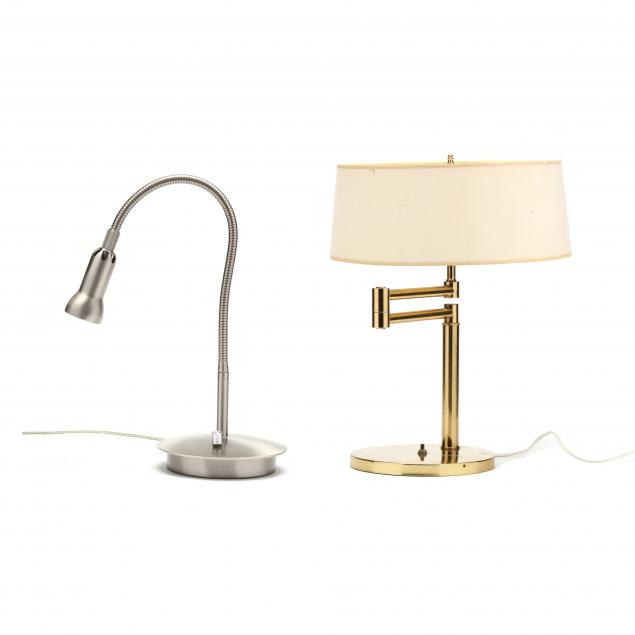 TWO MODERN DESK LAMPS Including 34756c