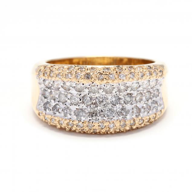 BI-COLOR GOLD AND DIAMOND RING