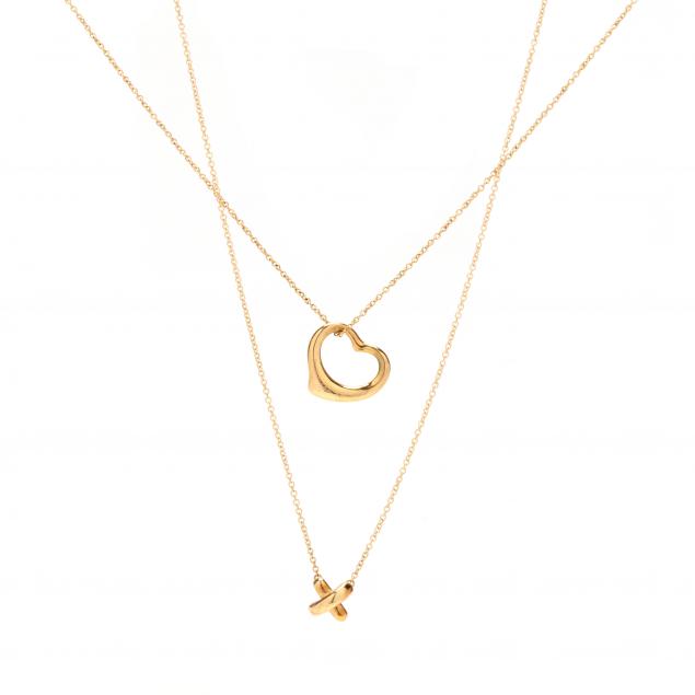 TWO GOLD PENDANT NECKLACES TIFFANY 347611