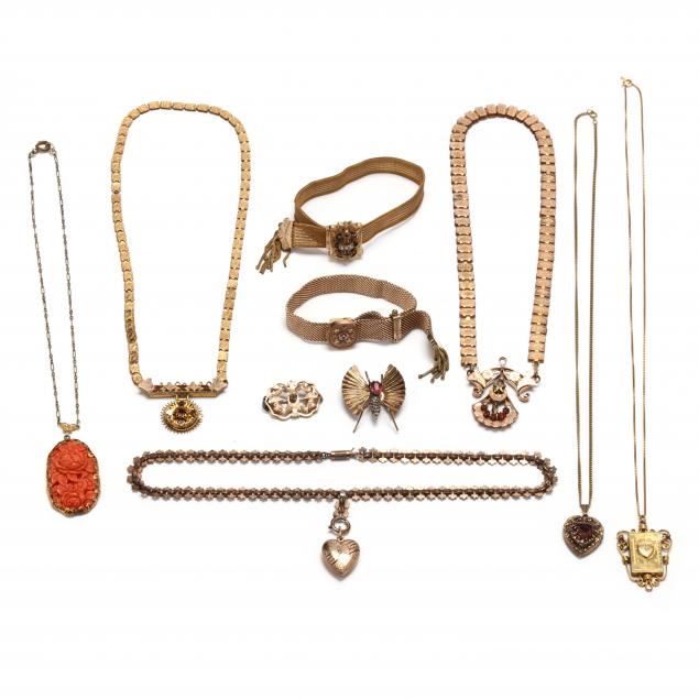 GROUP OF VINTAGE GOLD FILLED JEWELRY 347629