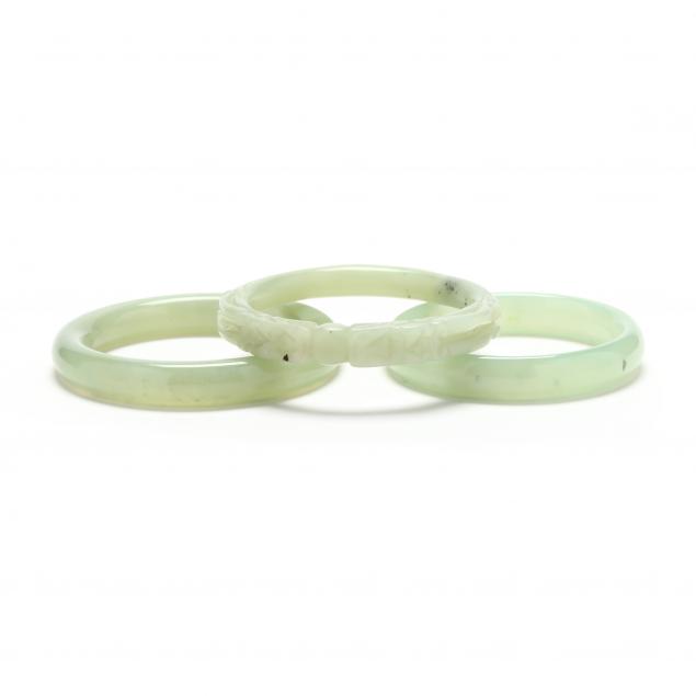 THREE SERPENTINE BANGLES To include  347636